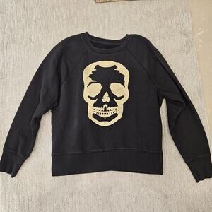 Zadig & Voltaire Sweatshirt Crewneck Gold Skull Metallic XS